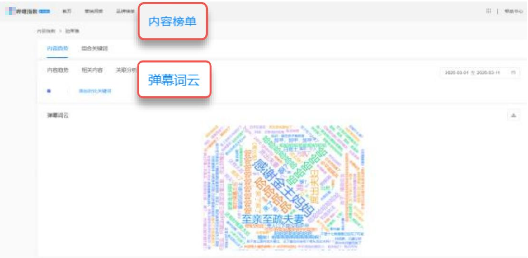 从弹幕词云中，提炼用户讨论点