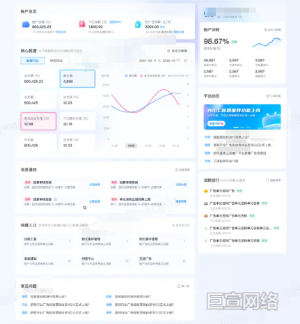 B站广告平台默认视图