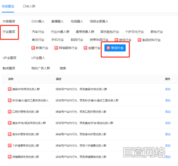 B站广告平台行业圈层