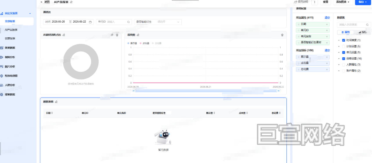 B站广告平台AI产品报表